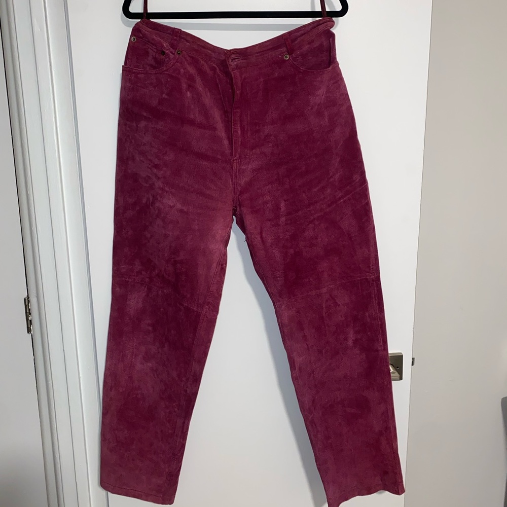 Vintage Bagatelle Ruby 100% Leather High Rise Boyfriend Style Jeans/Pants
